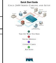 Cisco 2600 Series Cabling and Setup