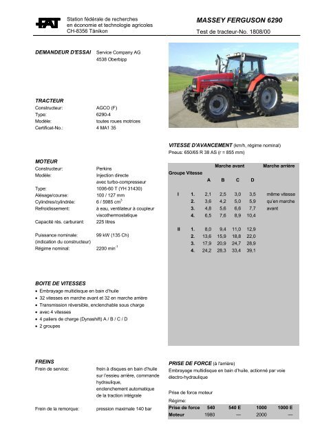 MASSEY FERGUSON 6290