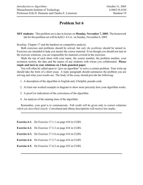 Problem Set 6