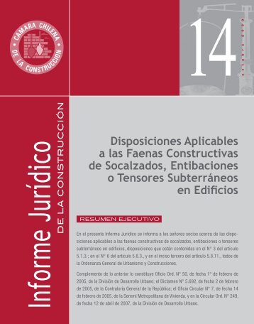 Disposiciones Aplicables a las Faenas Constructivas de ... - Biblioteca