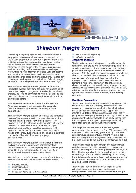 Fact Sheet - Shireburn Software Ltd