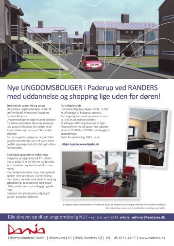 Nye UNGDOMSBOLIGER i Paderup ved RANDERS med ... - Tradium