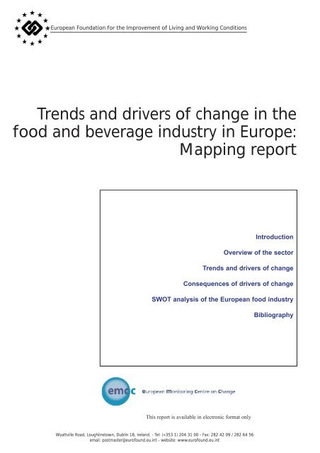 Trends and drivers of change in the food and beverage industry in ...