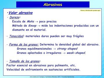 Minerales utilizados como abrasivos. - Aulados.net