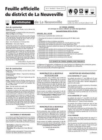 No 4 - 1 fÃ©vrier - Imprimerie du Courrier, La Neuveville