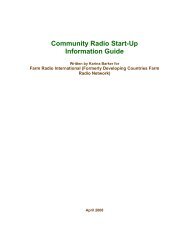 Community Radio Start-Up Information Guide - amarc