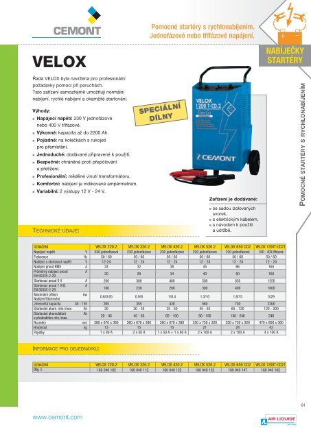 katalog CEMONT cz - VÃ­tejte na strÃ¡nkÃ¡ch Air Liquide Welding