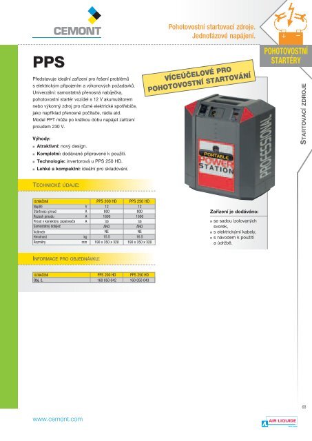 katalog CEMONT cz - VÃ­tejte na strÃ¡nkÃ¡ch Air Liquide Welding