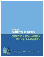 The new horizon for UN peacekeeping - the United Nations