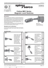 Colima MEC Series Magnetic Level Switches