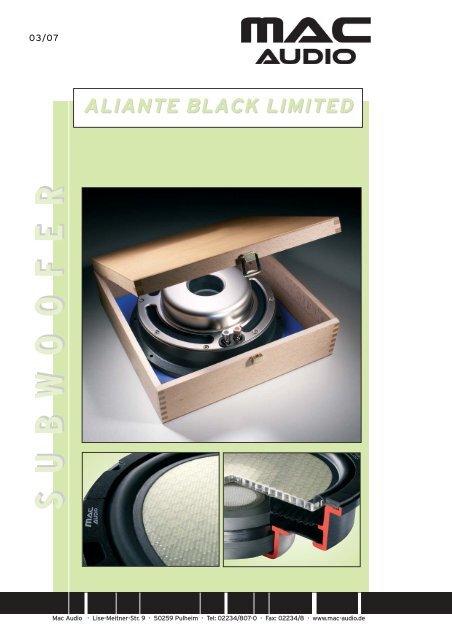 Aliante Black Limited - mac audio