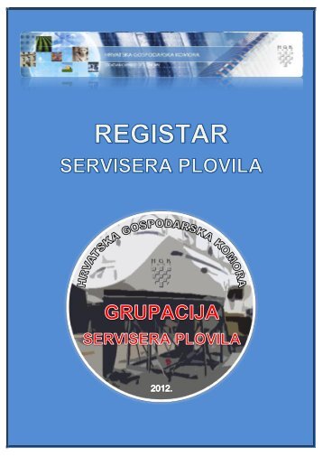 Registar servisera plovila - Hrvatska gospodarska komora