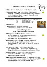 die Speisekarte zum Download als PDF-Datei - Hotel Graf Eberhard