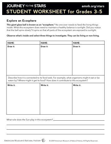 STUDENT WORKSHEET for Grades 3-5 - American Museum of ...