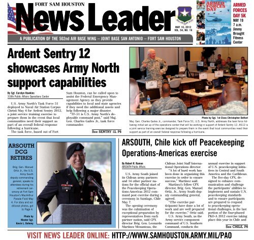 from this edition - Fort Sam Houston - U.S. Army