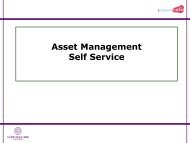 Asset Management Self Service Presentation