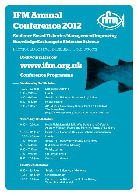 download the event programme here - Institute of Fisheries ...
