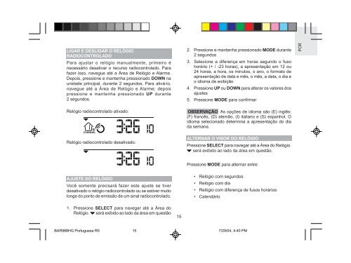 BAR988HG Portuguese R0 - Oregon Scientific