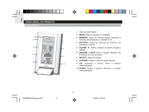 BAR988HG Portuguese R0 - Oregon Scientific