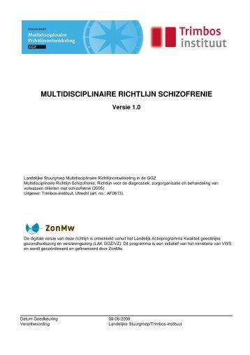 Multidisciplinaire richtlijn Schizofrenie - Nederlandse Vereniging ...