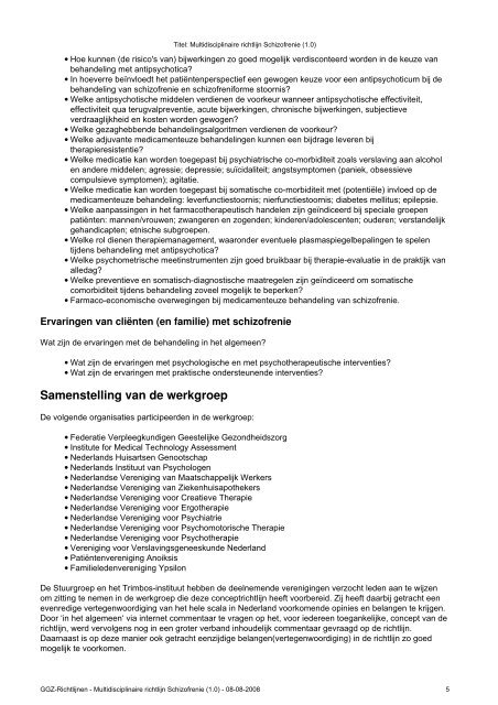 Multidisciplinaire richtlijn Schizofrenie - Nederlandse Vereniging ...