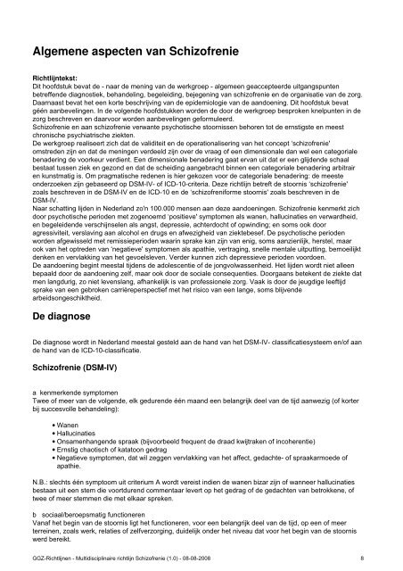 Multidisciplinaire richtlijn Schizofrenie - Nederlandse Vereniging ...