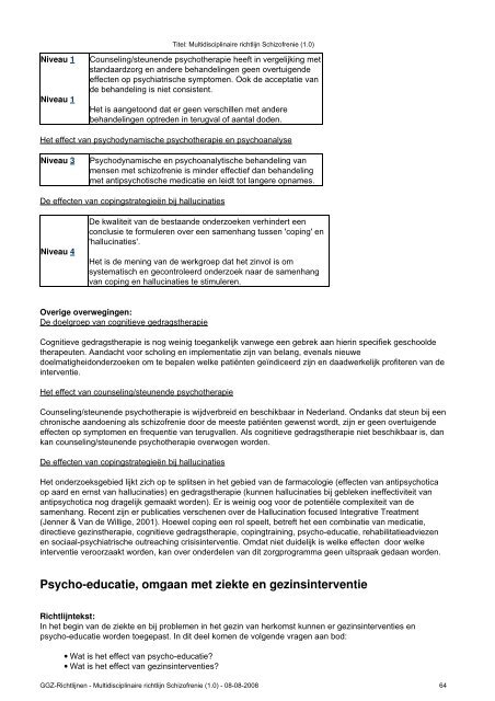 Multidisciplinaire richtlijn Schizofrenie - Nederlandse Vereniging ...