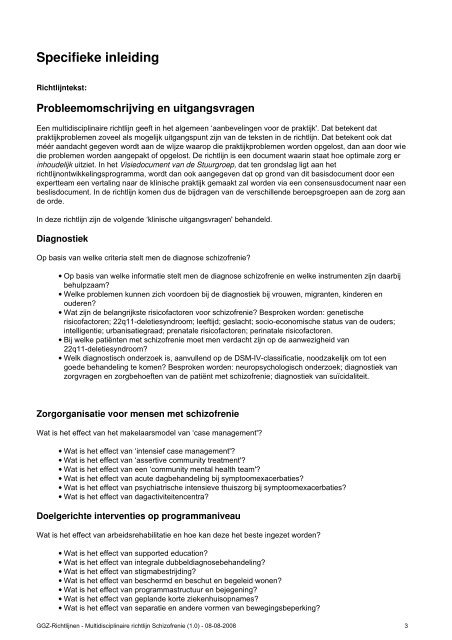 Multidisciplinaire richtlijn Schizofrenie - Nederlandse Vereniging ...