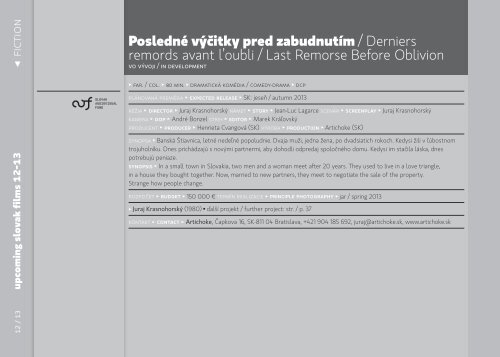 PripravovanÃ© slovenskÃ© filmy 12 - 13 - AIC