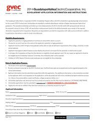 GVEC Scholarship Application - Guadalupe Valley Electric ...