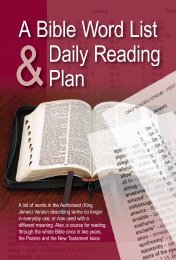 Bible Word List and Reading Plan [pdf] - Trinitarian Bible Society