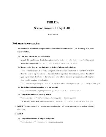 PHIL12A Section answers, 18 April 2011 - Philosophy
