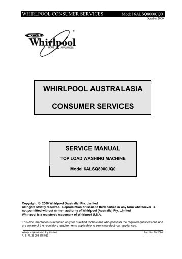 WHIRLPOOL AUSTRALASIA CONSUMER SERVICES