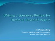 Reading Materials - CDTL - National University of Singapore