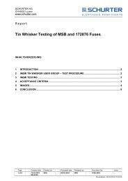 Tin Whisker Testing of MSB and 172876 Fuses - Schurter