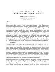 Economic and Technical Analysis of a Reverse-Osmosis Water ...