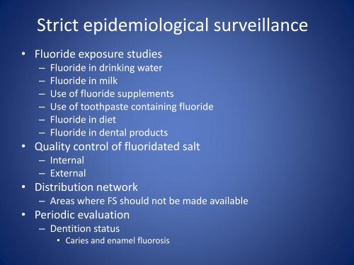 Salt Fluoridation in the Region of the Americas - European ...