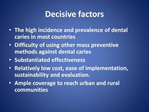 Salt Fluoridation in the Region of the Americas - European ...