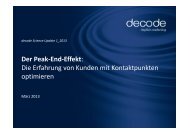 german PDF - Science Update - decode Marketingberatung