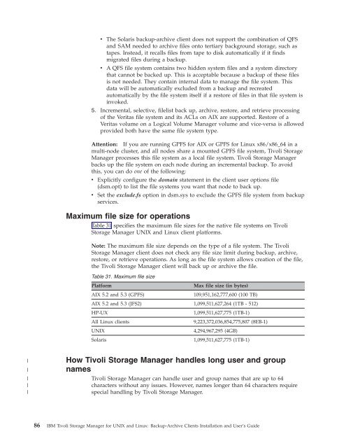 IBM Tivoli Storage Manager for UNIX and Linux: Backup-Archive ...