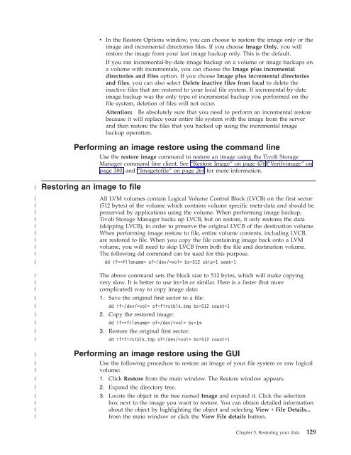 IBM Tivoli Storage Manager for UNIX and Linux: Backup-Archive ...