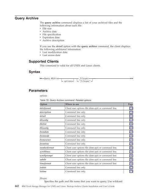 IBM Tivoli Storage Manager for UNIX and Linux: Backup-Archive ...