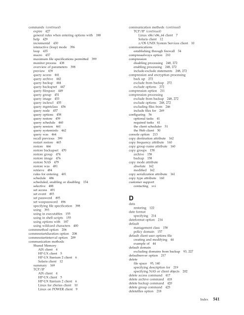 IBM Tivoli Storage Manager for UNIX and Linux: Backup-Archive ...