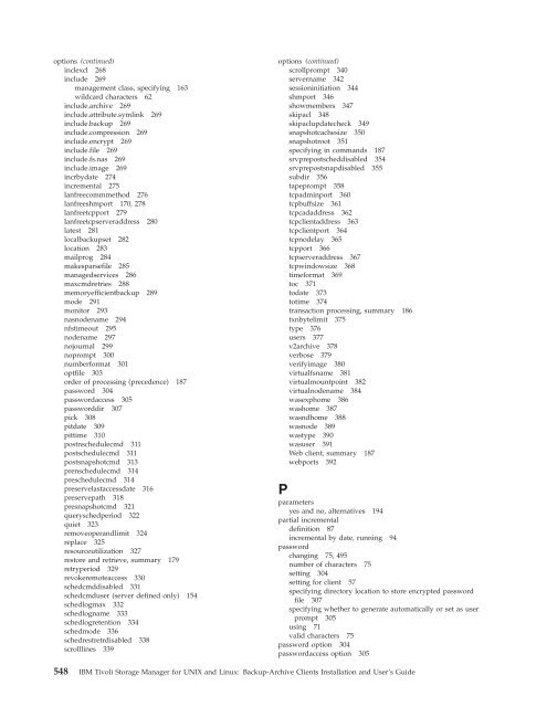 IBM Tivoli Storage Manager for UNIX and Linux: Backup-Archive ...