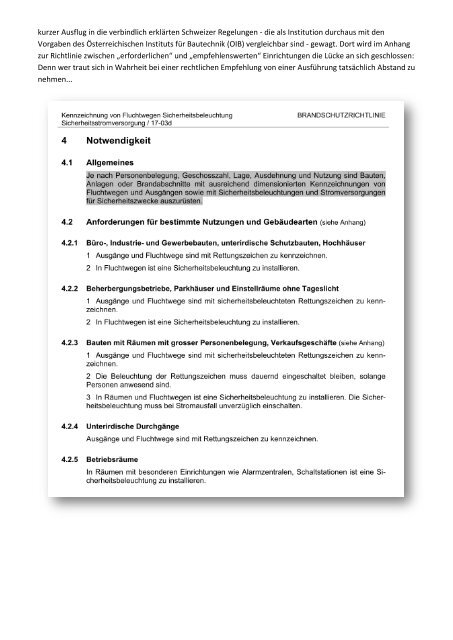 Notbeleuchtung & Kennzeichnung