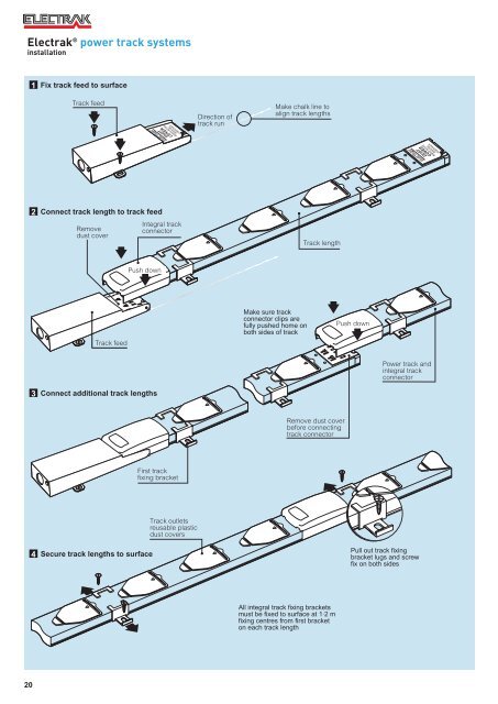 Electrak: underfloor to workstation system guide - Legrand