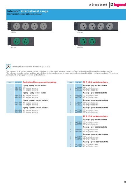 Electrak: underfloor to workstation system guide - Legrand