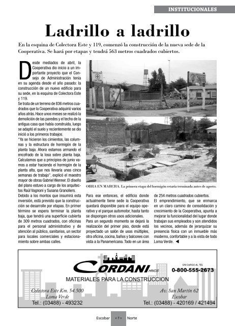 Junio 2011 - Nº 9 - Escobar Norte