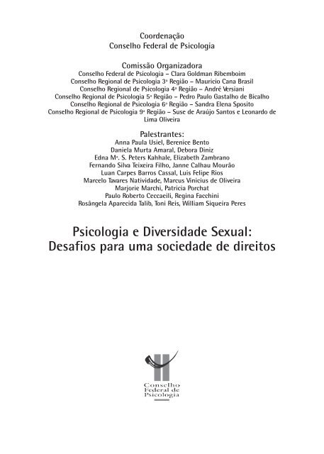 Psicologia e diversidade sexual: desafios para uma sociedade de ...