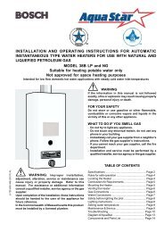 installation and operating instructions for automatic instantaneous ...